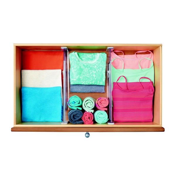 Set 2 separatoare reglabile pentru sertare iDesign Linus Deep-image-4