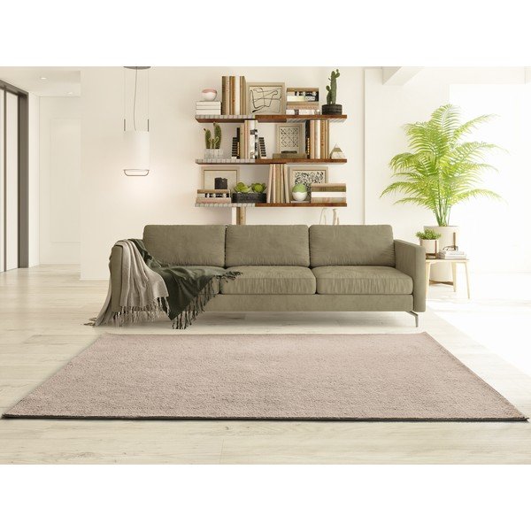 Covor bej din microfibră 120x170 cm Coraline Liso – Universal-image-2