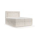 Pat boxspring crem cu spațiu de depozitare 200x200 cm Imagine – Maison de Rêve