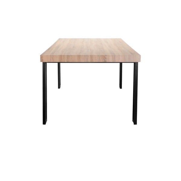 Masă de dining în culoare naturală cu blat cu aspect de lemn de stejar 90x160 cm Azuma – Støraa-image-3