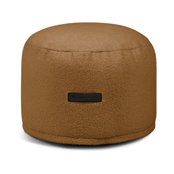 Fotoliu bean bag maro cu tapițerie din țesătură bouclé Mini – SLOWDOWN