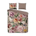 Lenjerie de pat gri-maro din bumbac satinat pentru pat dublu, extinsă 240x220 cm Fiori – Descanso