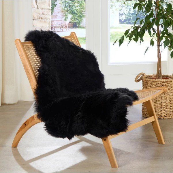 Blană naturală de oaie Native Natural Sheep, 120 x 60 cm, negru-image-2