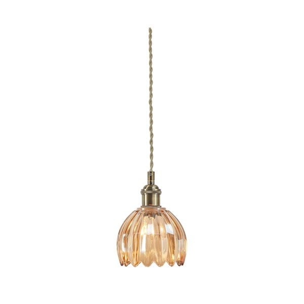 Lustră chihlimbar din metal cu abajur din sticlă ø 13 cm Gota – Markslöjd