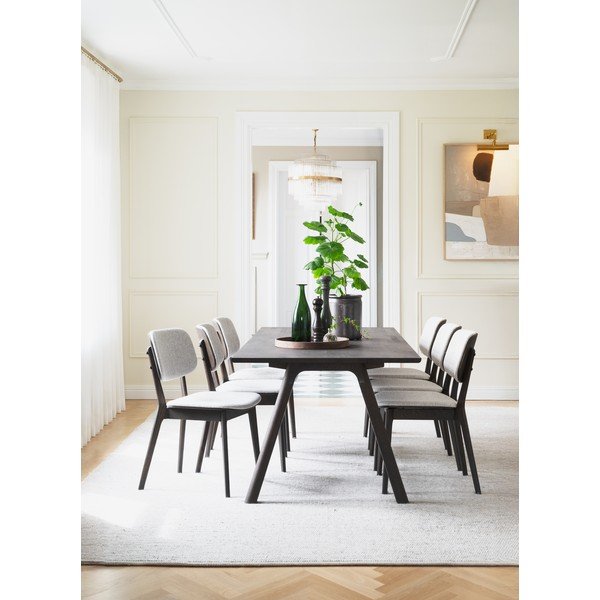 Masă de dining extensibilă din lemn de stejar 95x220 cm Clapperton – Rowico-image-3