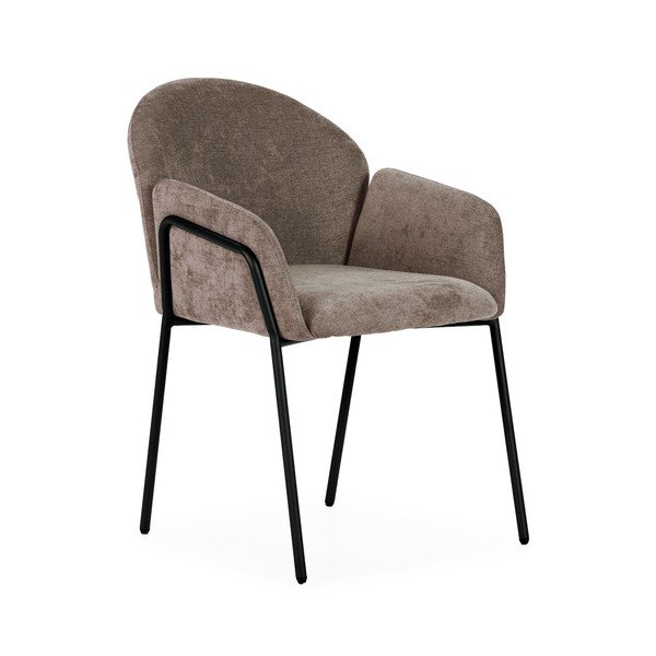 Set de scaune de sufragerie piersică 2 buc. tapițat Aslin – MOME