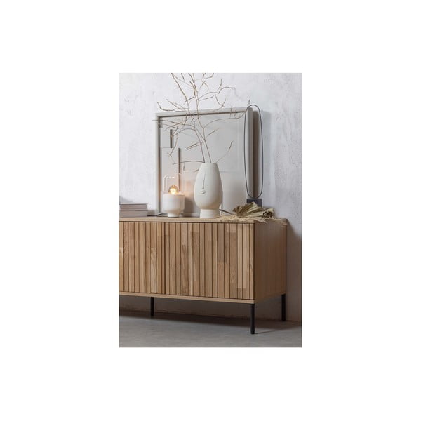 Comodă TV în culoare naturală cu aspect de lemn de stejar 150x56x44 cm Gravure – WOOOD-image-4