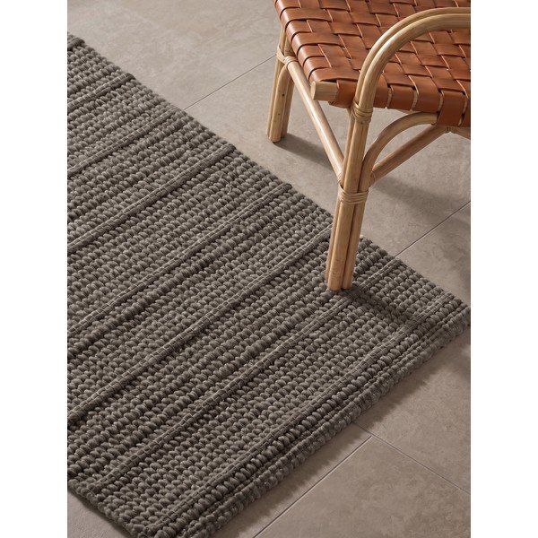 Covor tip traversă gri închis/maro închis țesut manual din lână 80x250 cm Camden Parker – Ted Baker-image-2