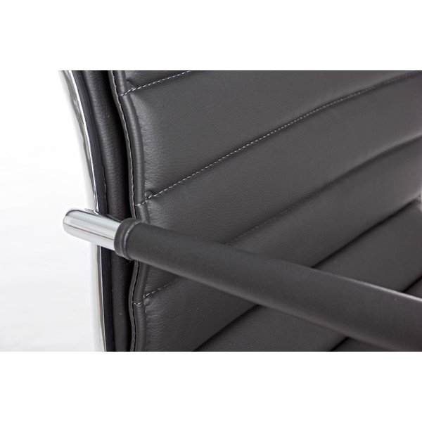 Scaun de birou gri închis din imitație de piele Perth – Yes Everyday-image-1