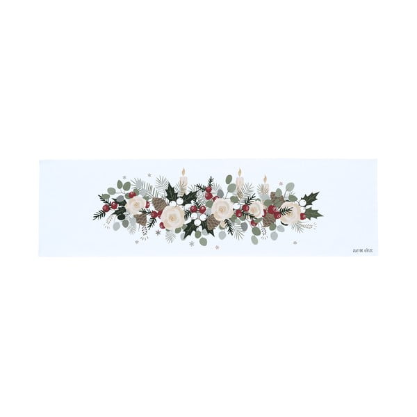 Napron de masă din bumbac 40x140 cm  cu model de Crăciun Fir Branches – Butter Kings