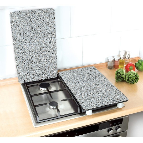 Set 2 protecții din sticlă pentru aragaz Wenko Granite, 52 x 30 cm-image-3