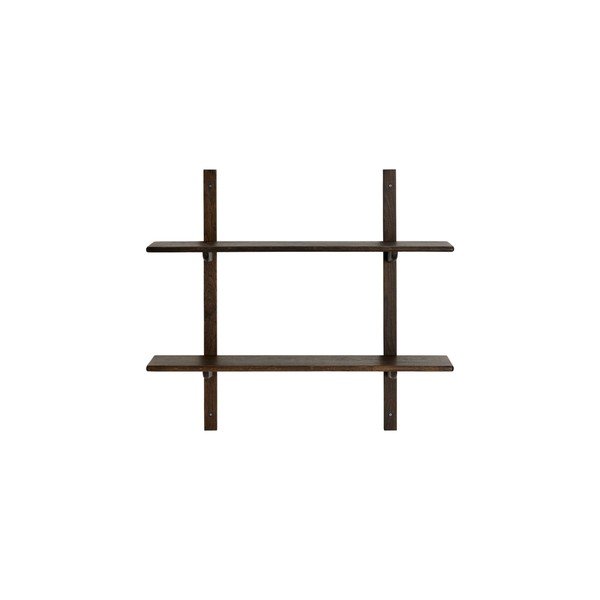 Raft în culoare naturală etajat din lemn de stejar 90 cm Albin – Ellos Home-image-2