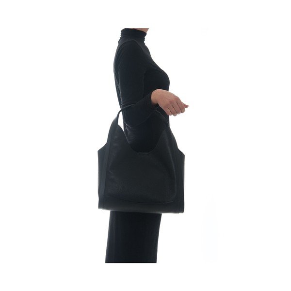 Geantă din piele Isabella Rhea Ravenea, neagră -image-1