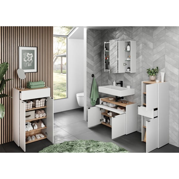 Dulap de baie alb înalt 34x111 cm Forano – Germania-image-4