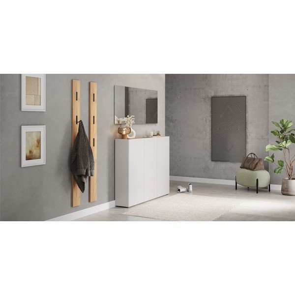 Dulap crem cu aspect de lemn de stejar 138x105x25 cm Libbiano – Germania-image-1