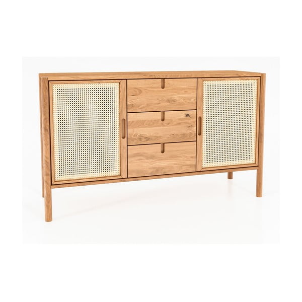 Comodă din lemn de stejar joasă 142x84 cm Pola - The Beds