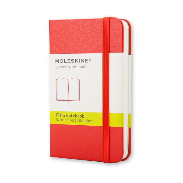 Caiet pentru notițe, roșu, XS, Moleskine, hârtie albă