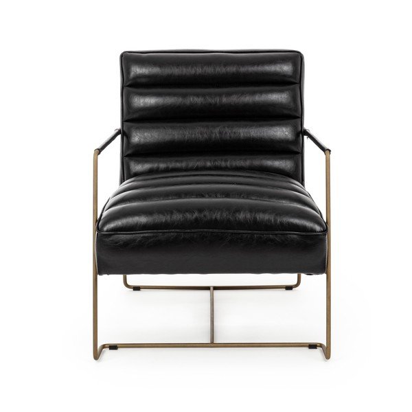 Fotoliu negru cu tapițerie din imitație de piele Brianna – Bizzotto-image-2