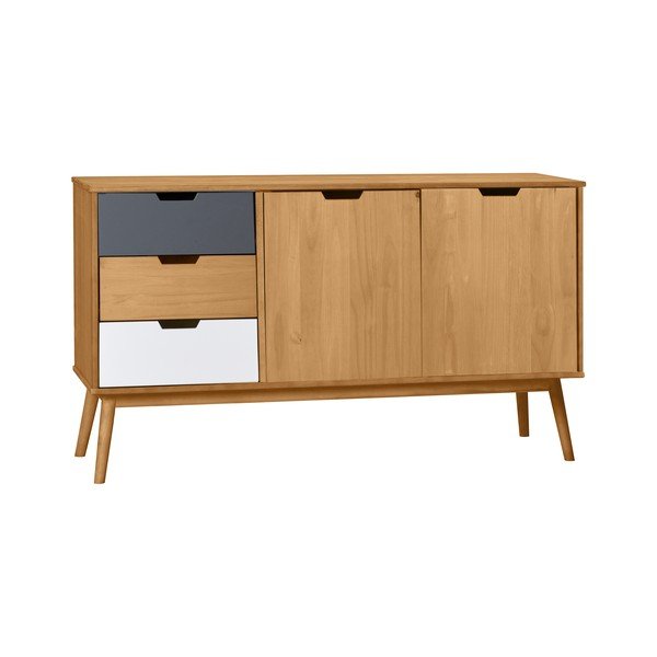 Comodă Marckeric din lemn masiv de pin Cusco-image-1