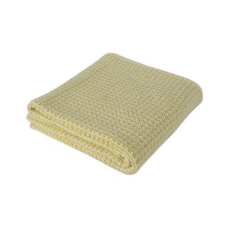 Pătură din bumbac pentru copii Homemania Decor Fluffy, 90 x 90 cm, galben