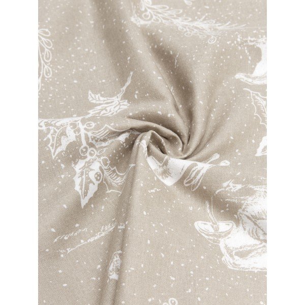 Lenjerie de pat din flanel Westwing Collection Animal Toile, 135 x 200 cm, bej-image-1