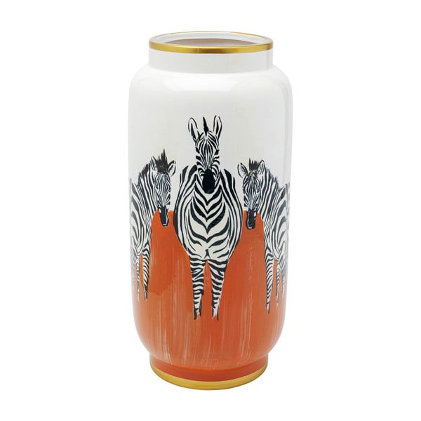 Vază Kare Design Orange Zebras, înălțime 39 cm