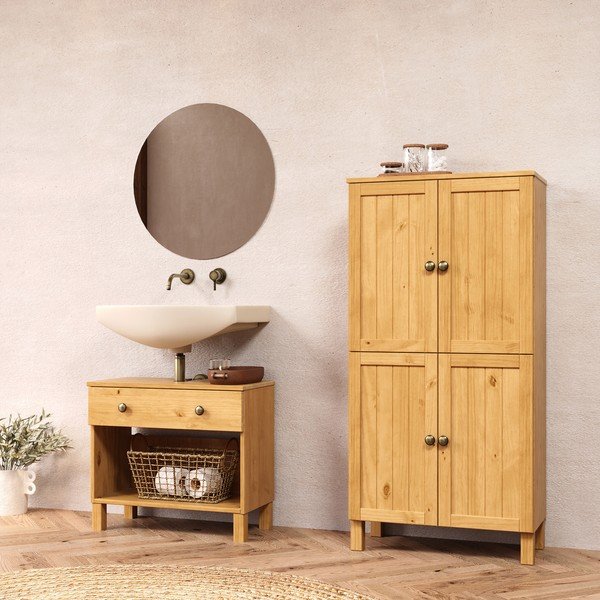 Dulap sub chiuvetă în culoare naturală deschisă jos 62x55 cm Calle – Støraa-image-2