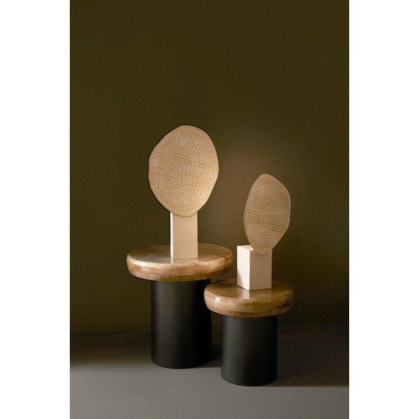 Veioză bej din metal cu abajur din metal (înălțime 57 cm) Neev – Bizzotto-image-1