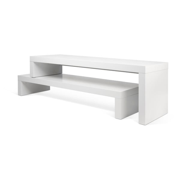 Masă TV reglabilă TemaHome Cliff Walnut, alb-image-4