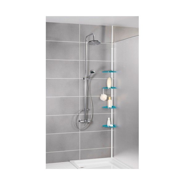 Raft telescopic de perete pentru baie Wenko Compact, albastru-image-3