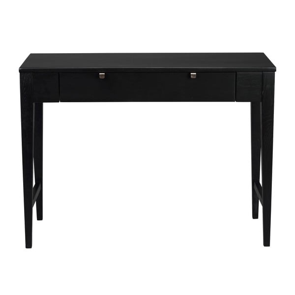 Masă consolă din lemn de stejar Rowico Fulla, negru-image-4