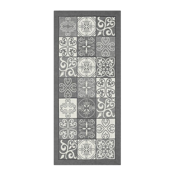 Covor pentru bucătărie foarte rezistent Webtapetti Maiolica Grigio, 55 x 240 cm, gri 