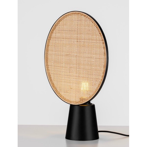 Veioză negru-mat/în culoare naturală din metal (înălțime 48,5 cm) Tierra – Nova Luce-image-1