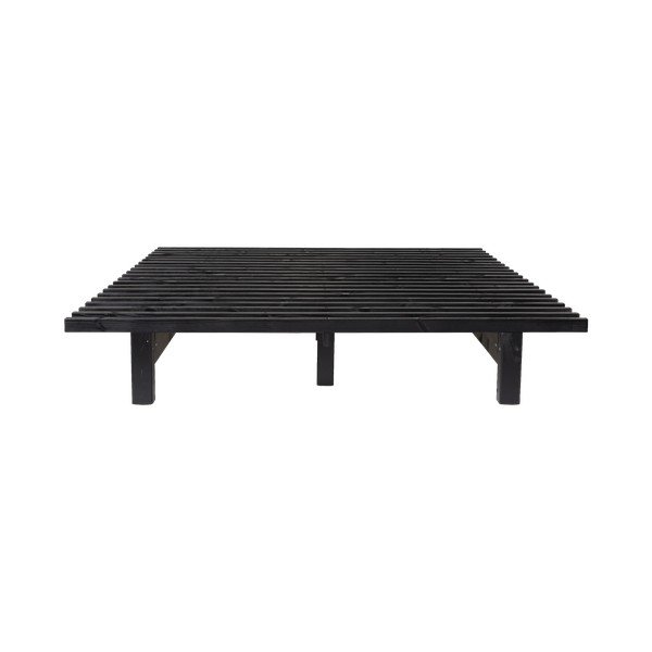 Pat dublu din lemn de pin cu saltea Karup Design Blues Double Latex Black/Natural, 160 x 200 cm-image-4