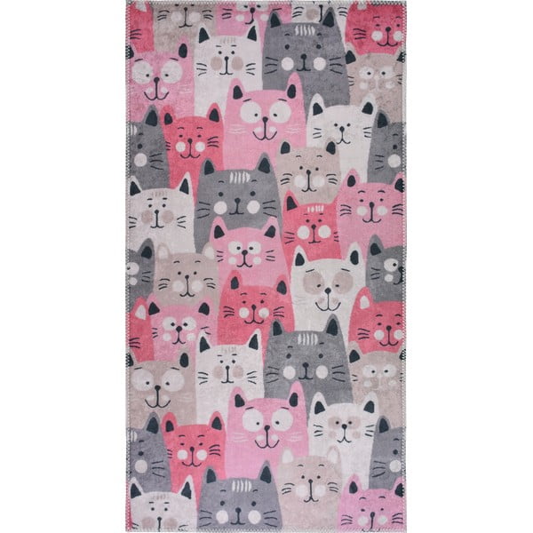 Covor pentru copii roz 80x150 cm Silly Cats – Vitaus