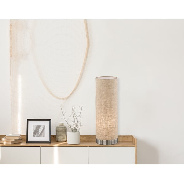 Veioză bej cu abajur textil (înălțime 35 cm) Thor – Fischer & Honsel-image-2