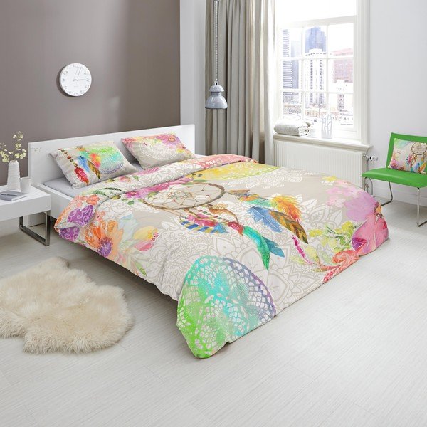 Lenjerie de pat din bumbac satinat HIP Guillia, 200 x 200 cm-image-1