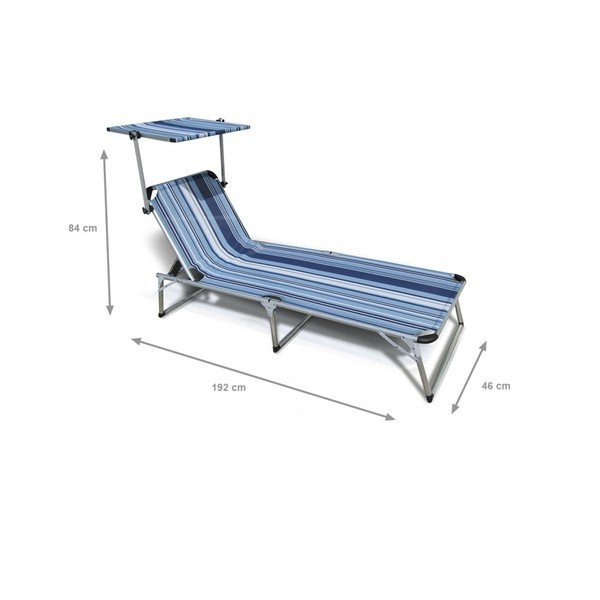 Șezlong pentru exterior Crido Consulting Sunbed, albastru-image-1