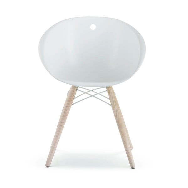 Scaun Pedrali Gliss Wood, alb-image-1