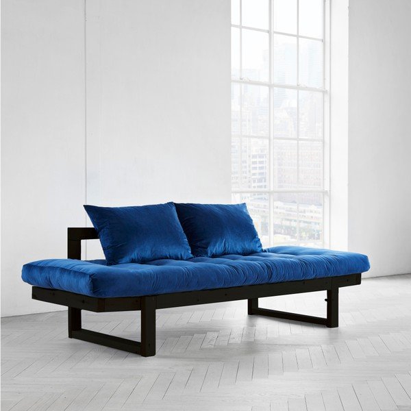 Canapea extensibilă Karup Edge Black/Velvet Navy-image-3