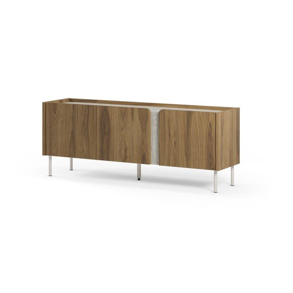 Comodă TV în culoare naturală cu aspect de lemn de stejar 140x54x35,5 cm Lucile – Marckeric-image-4