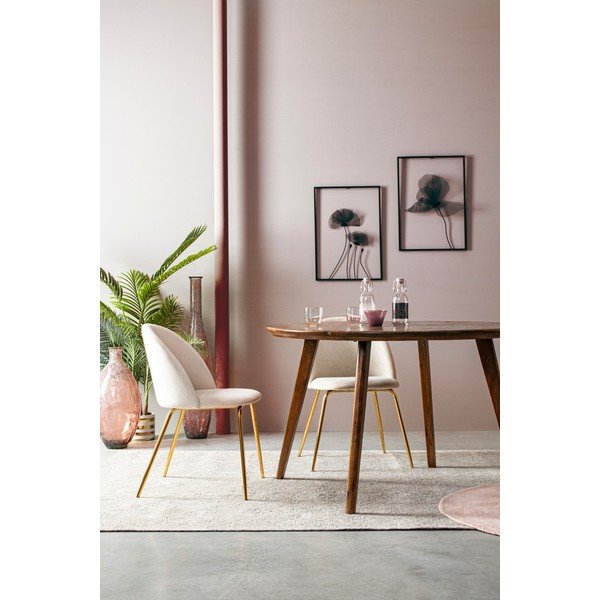 Masă de dining rotundă din lemn de mango ø 120 cm Sylvester – Bizzotto-image-3