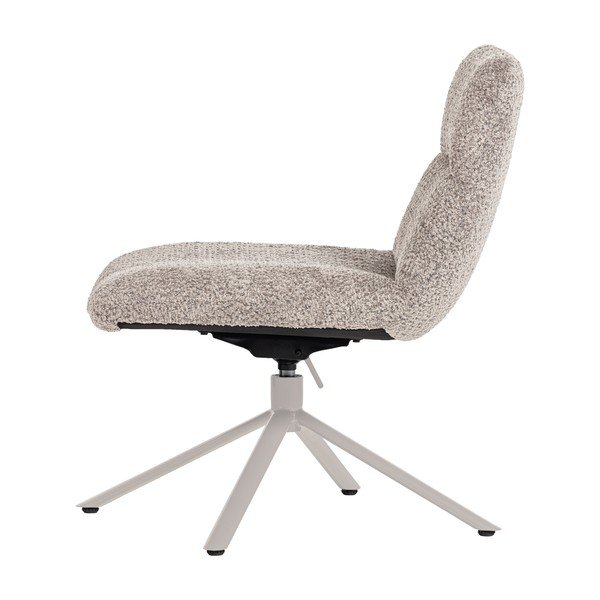 Fotoliu gri deschis pivotant cu tapițerie din țesătură bouclé Soren – WOOOD-image-3