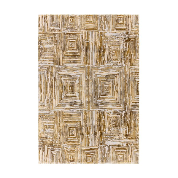 Covor auriu 120x170 cm Kuza Lines Gold – Asiatic Carpets