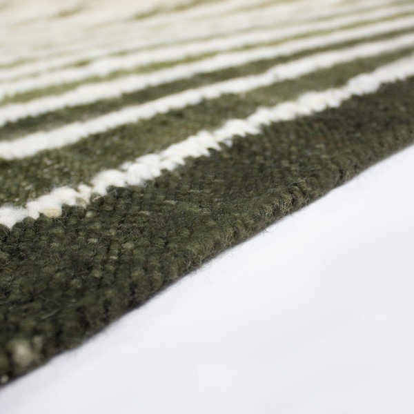 Covor verde țesut manual din amestesc de lână 160x230 cm Boucle Frame – Flair Rugs-image-2