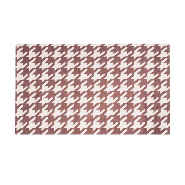 Covor pentru bucătărie foarte rezistent Webtapetti Pied de Poule Brown, 130 x 190 cm-image-2