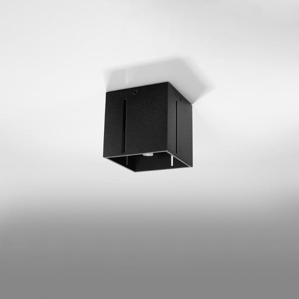 Plafonieră neagră cu abajur din metal 10x10 cm Pax – Nice Lamps