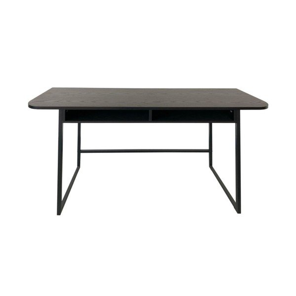Masă consolă neagră cu aspect de lemn de frasin 40x140 cm Darlington – Actona
