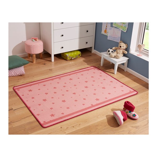 Covor pentru copii Zala Living Stars&Hearts, 100 x 140 cm, roz-image-2