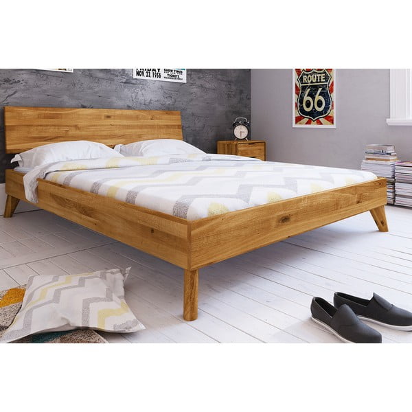 Pat dublu din lemn de stejar 200x200 cm Greg 1 - The Beds-image-4